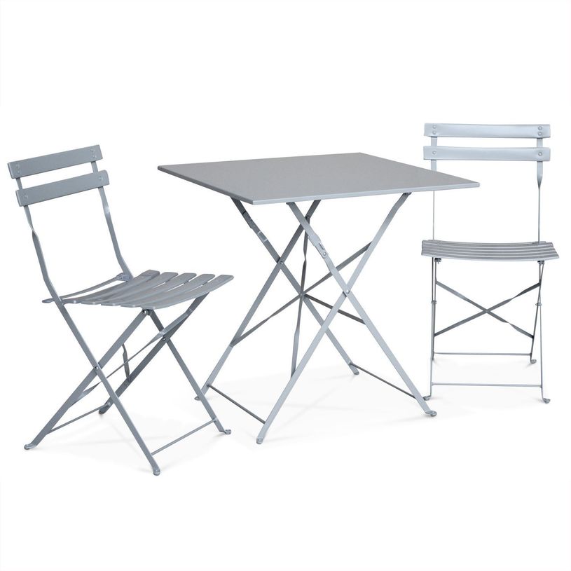 3700339880928-Table pliante de terrasse - L60 x H71 x P60 cm - Gris-P_79437863_3-2