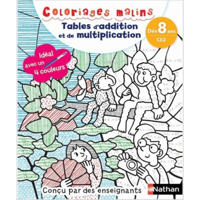 9782091933603-Coloriages malins : Tables d'addition et de multiplication - Dès 8 ans-P_79437984_1-0