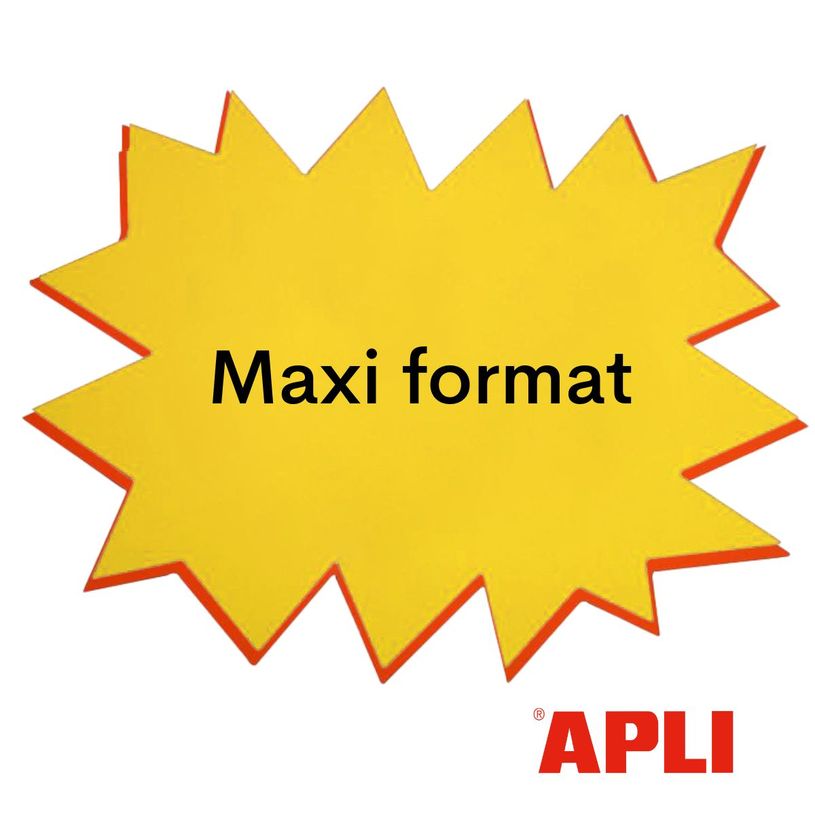 3270241159103-Apli Agipa - 10 éclatés fluo effaçables - jaune/orange - 48 x 64 cm--4