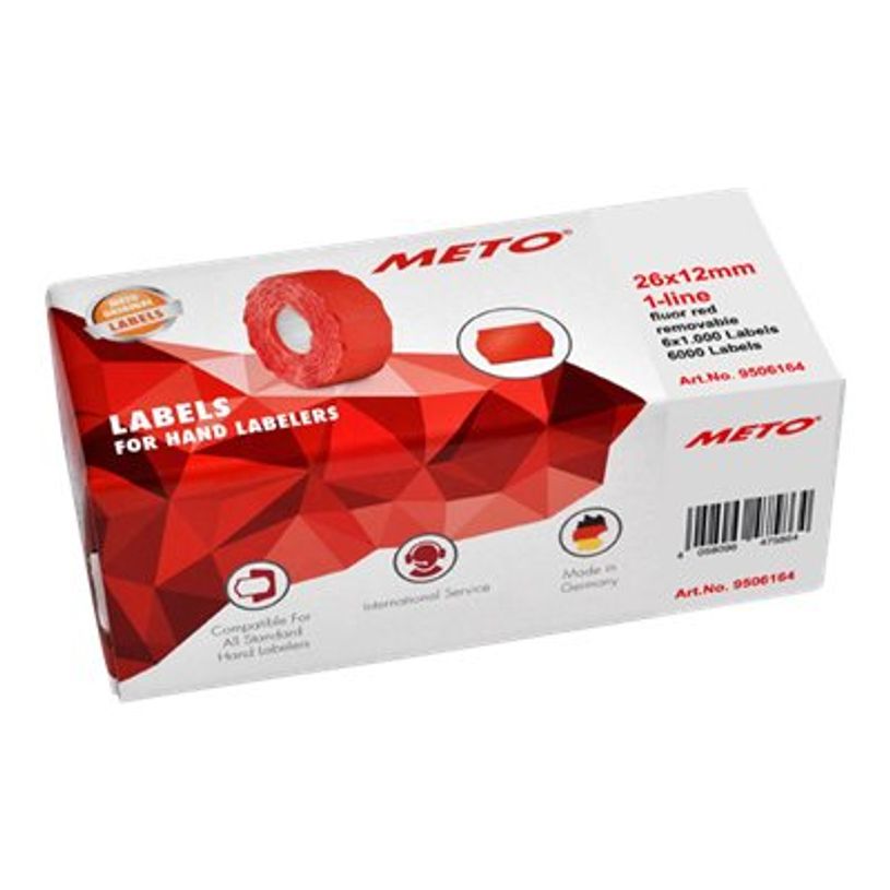 4058096475864-METO Proline - Boîte de 6 rouleaux de 1000 étiquettes enlevables - 26 x 12 mm - rouge - p-P_79438079_1-0