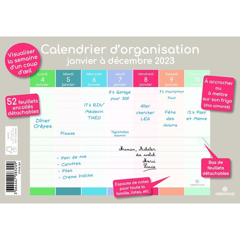 3664447125312-Oberthur Hebdo Planning - Calendrier hebdomadaire - 52 feuillets - 18 x 30 cm-P_79438129_1-0