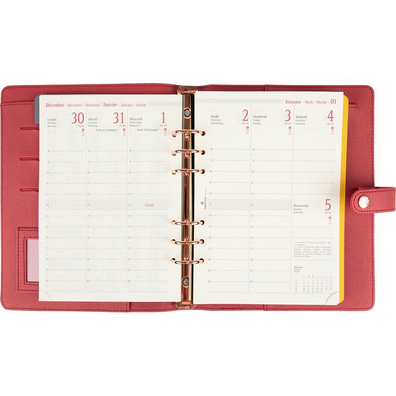 3664447061351-Shiny - Organiseur framboise - 19 x 23 cm - Oberthur-P_79438138_4-1