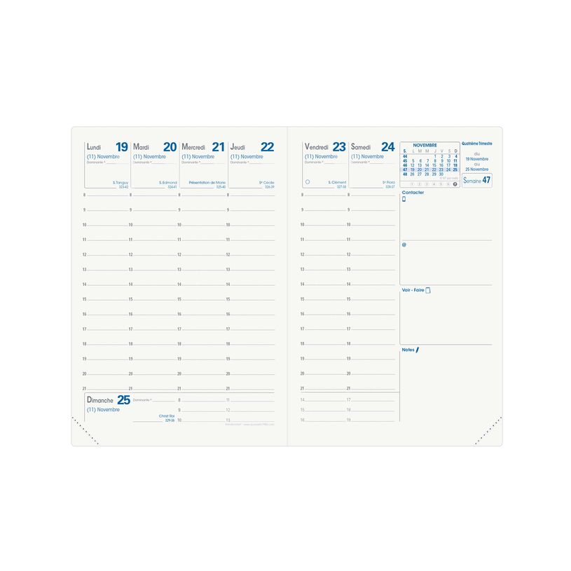 3371010425488-Agenda Equology avec répertoire - 1 semaine sur 2 pages - 9 x 12,5 cm - rose - Quo Vadis-P_79438186_2-1