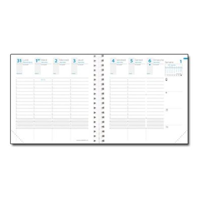 3371010426683-Quo Vadis - Agenda - Spiralé avec répertoire - Time & Life Medium - Semainier Planning - Français - Beige - 13 mois de déc-P_79438199_1-8