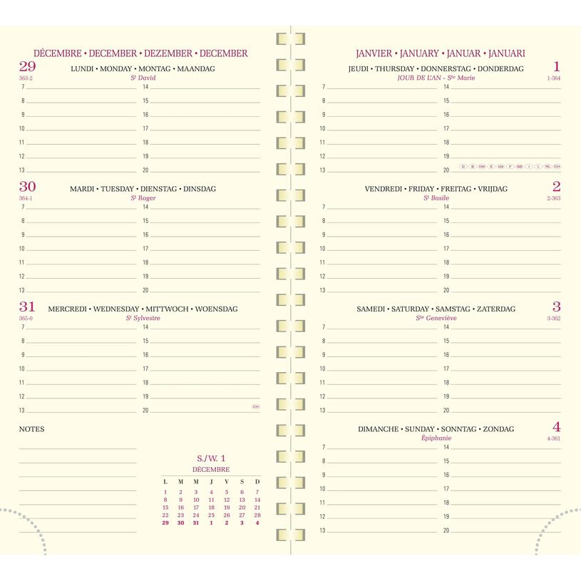 3660942065481-Agenda de poche Volga Eurotime 16S - 1 semaine sur 2 pages - 9 x 16 cm - disponible dans différentes cou--3