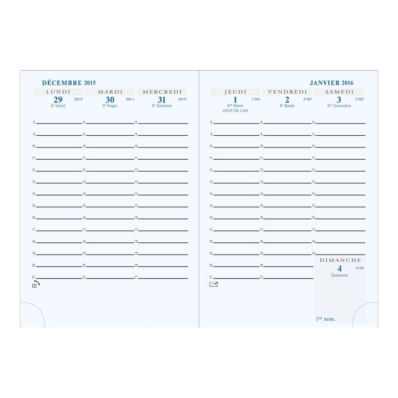 3660942065436-Agenda de poche Amélie Horizons 13 - 1 semaine sur 2 pages - 9 x 13 cm - disponible dans diff-P_79438226_2-4