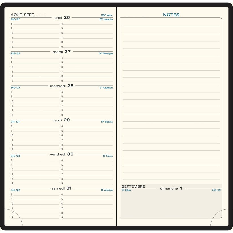 3660942065504-Exacompta Espace 17 Fall - Weekly agenda - vista de la semana - costura de separación - 90 x 175 mm - marfil - disponible en diferentes-P_79438233_10-6