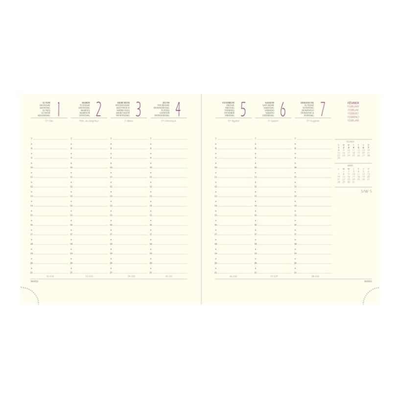 3660942065559-Agenda de bureau Amélie Eurotime 18 - 1 semaine sur 2 pages - 15 x 17 cm - disponible dans diff-P_79438237_2-4