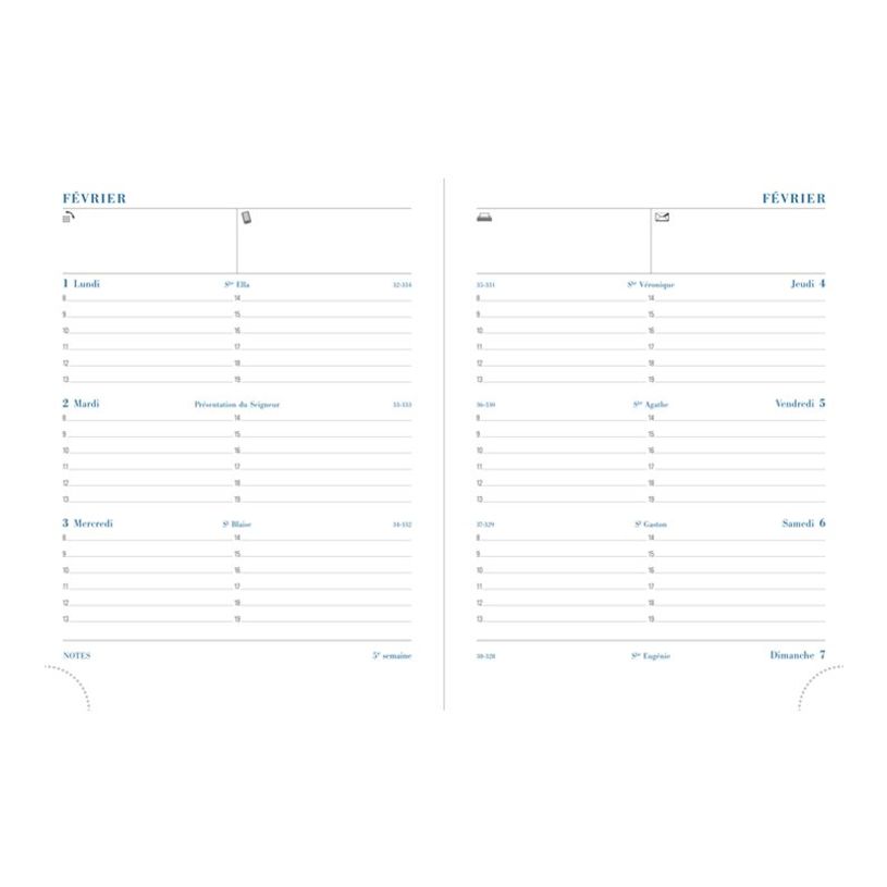3660942065580-Agenda de bureau Volga Semainier Pratic 19 - 1 semaine sur 2 pages - 14 x 18 cm - disponible dans diff-P_79438240_2-5
