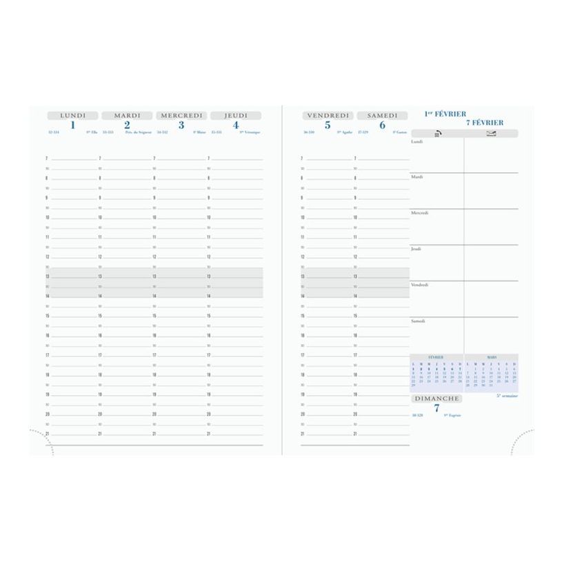3660942065603-Agenda de bureau Amélie Horizons 20 - 1 semaine sur 2 pages - 15 x 21 cm - disponible dans diff-P_79438242_2-6