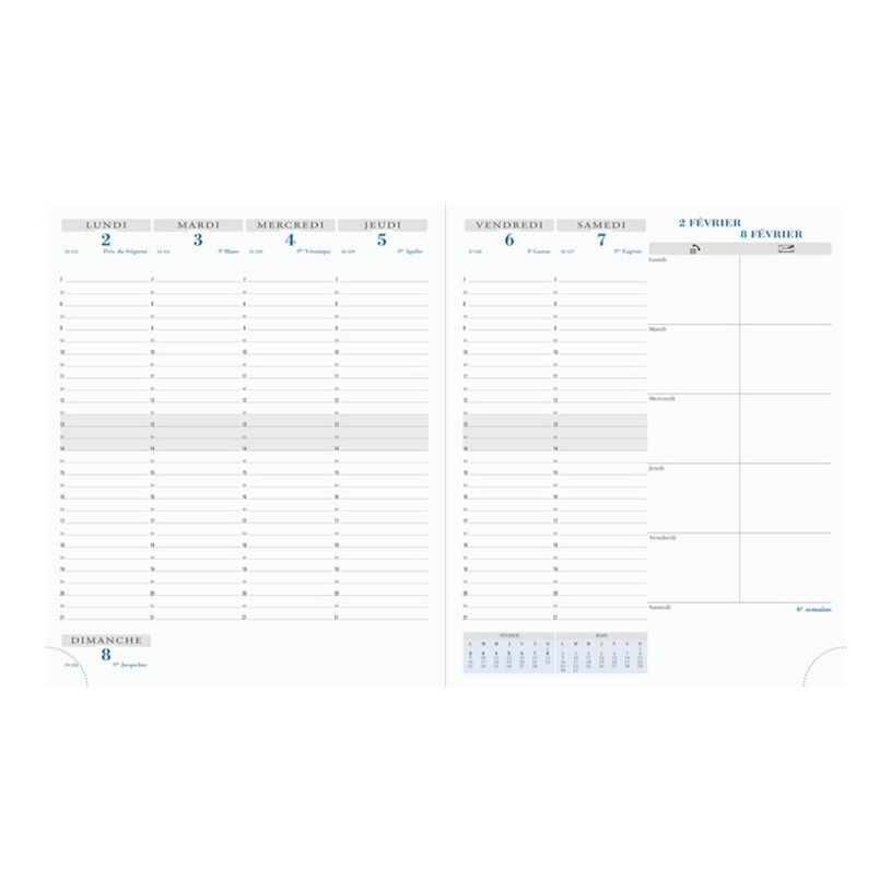 3660942065641-Agenda de bureau Amélie Horizons 22 - 1 semaine sur 2 pages - 18,5 x 22,5 cm - disponible dans diff-P_79438245_2-5