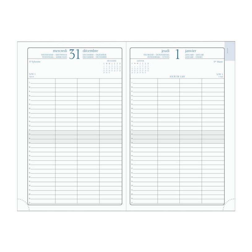 3660942065764-Agenda de bureau Volga La Journée Planifiée 21 - 1 jour par page - 13,5 x 21 cm - disponible dans diff-P_79438248_1-4