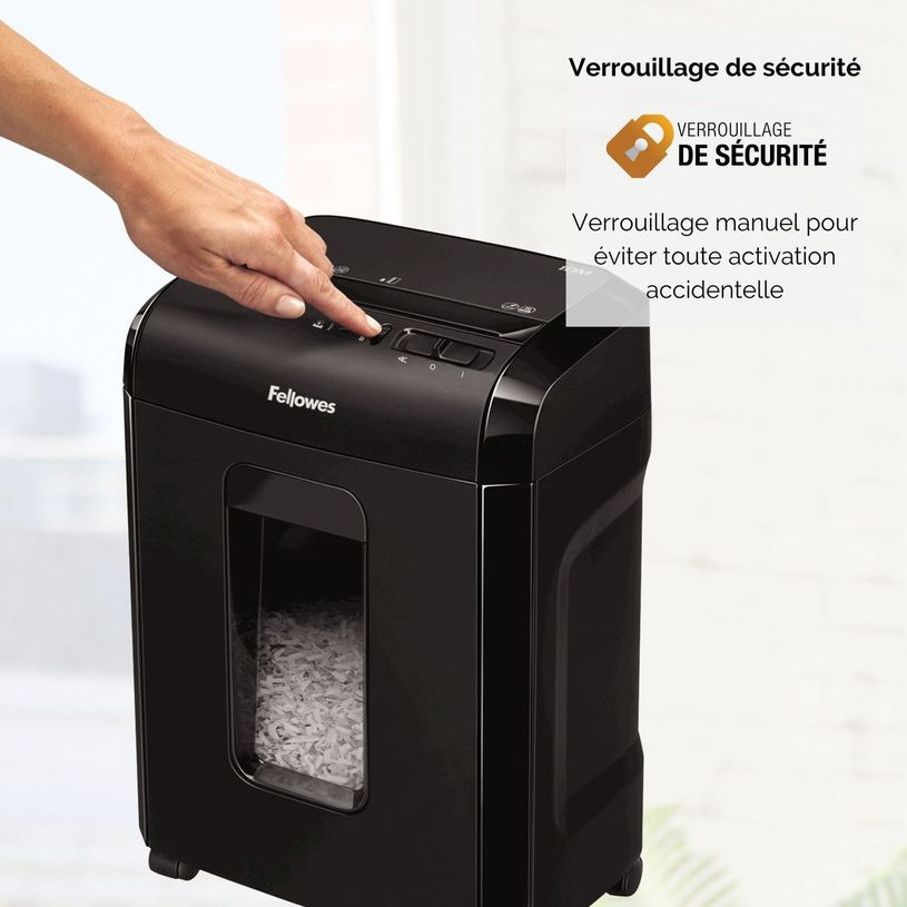 0043859743537-Fellowes Powershred 10M - destructeur de documents coupe croisée microparticules - 10 feui-P_79438258_5-4