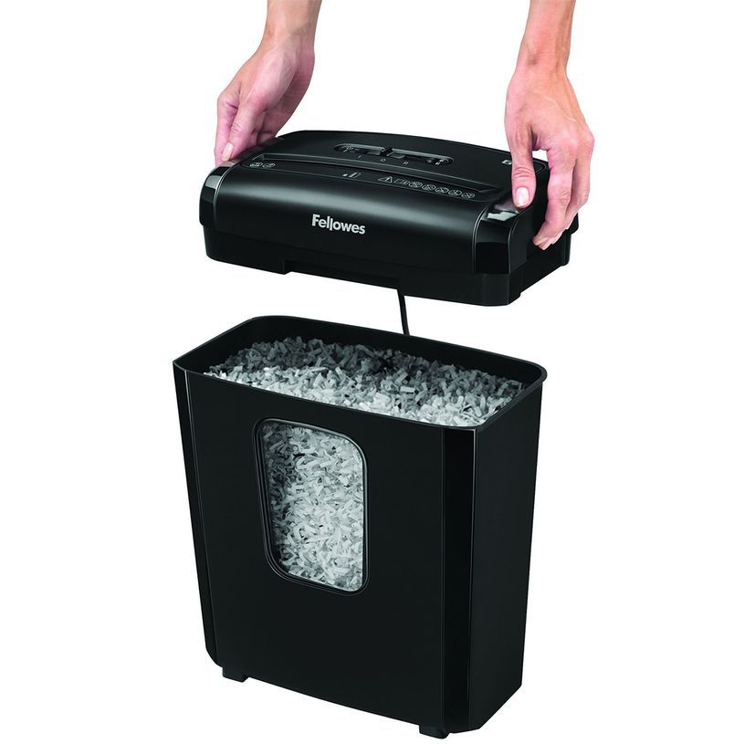 0043859743568-Fellowes Powershred 6M - destructeur de documents coupe croisée mini-cut - 6 feuilles - Co-P_79438259_4-3