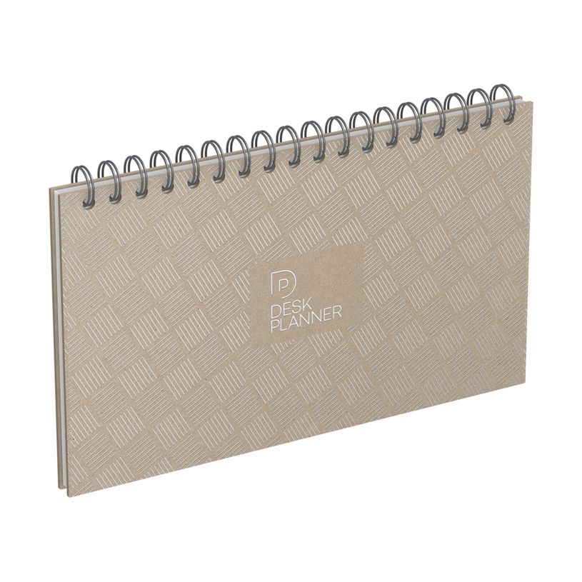 3147280154904-Agenda perpétuel Desk planner - 1 semaine sur 2 pages - 24 x 14 cm - Lecas--0