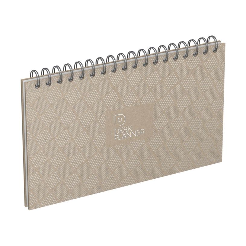 3147280154904-Agenda perpétuel Desk planner - 1 semaine sur 2 pages - 24 x 14 cm - Lecas--1