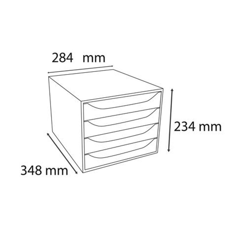 9002493424531-Exacompta Ecobox - Module de classement 4 tiroirs - gris/ arlequin transparent--2