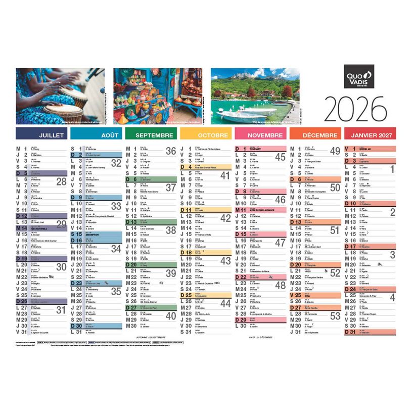3371010401673-Quo Vadis - Calendrier Fantaisie - 13 mois - 55 X 40,5 cm - Tradition--1