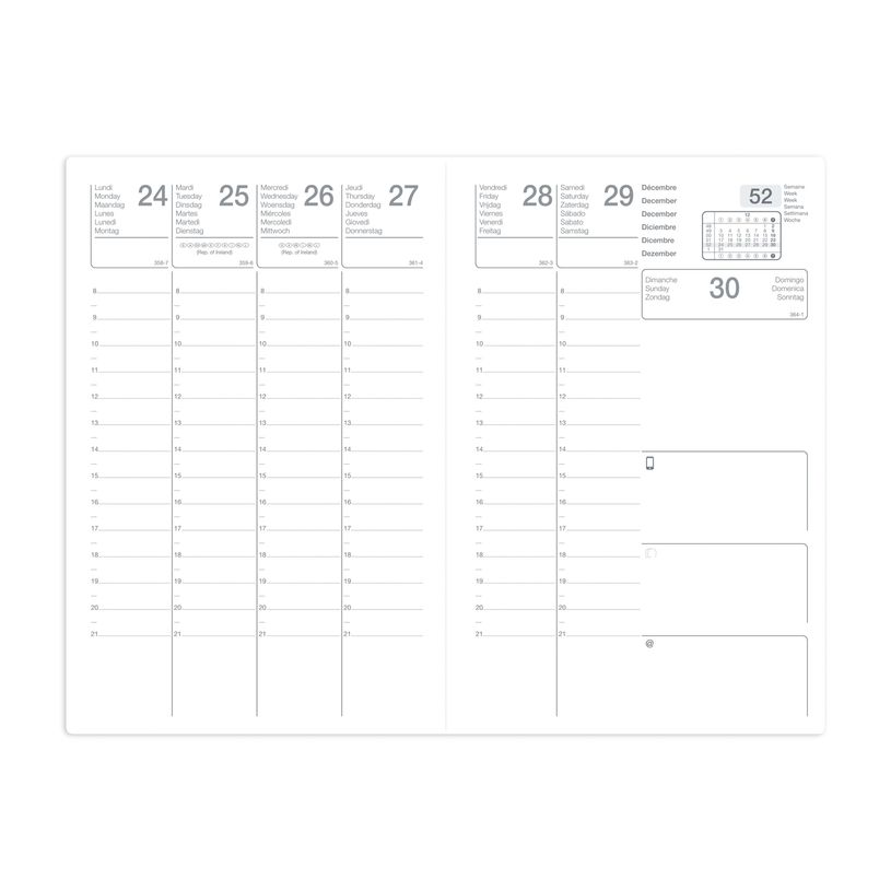 3371010474615-Agenda Calypso - 1 semaine sur 2 pages - 10 x 15 cm - disponible dans différentes couleurs-P_79438493_2-1