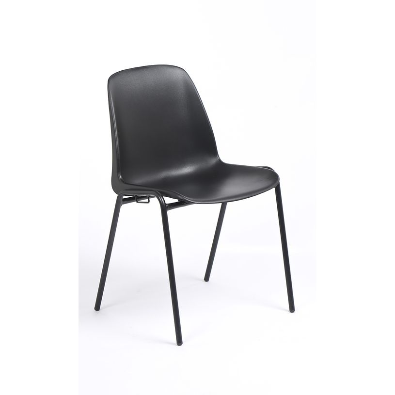 3760185023672-Chaise CHARLOTTE - pieds noirs avec accroches - noir-P_79438528_1-0