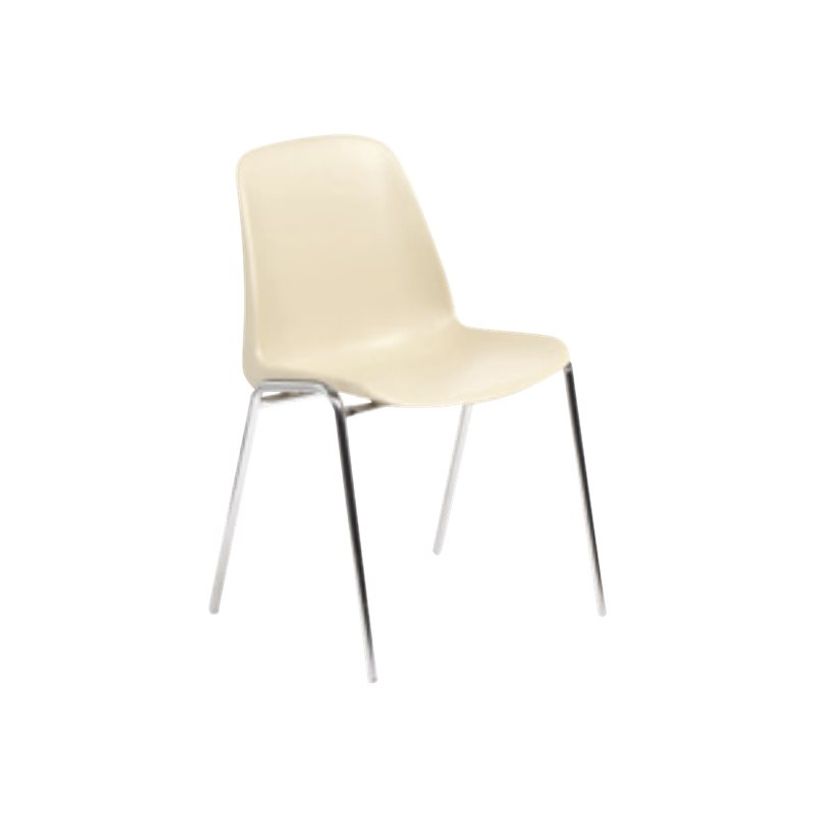 3701338804090-Chaise CHARLOTTE - pieds chromés sans accroche - beige-P_79438538_1-0