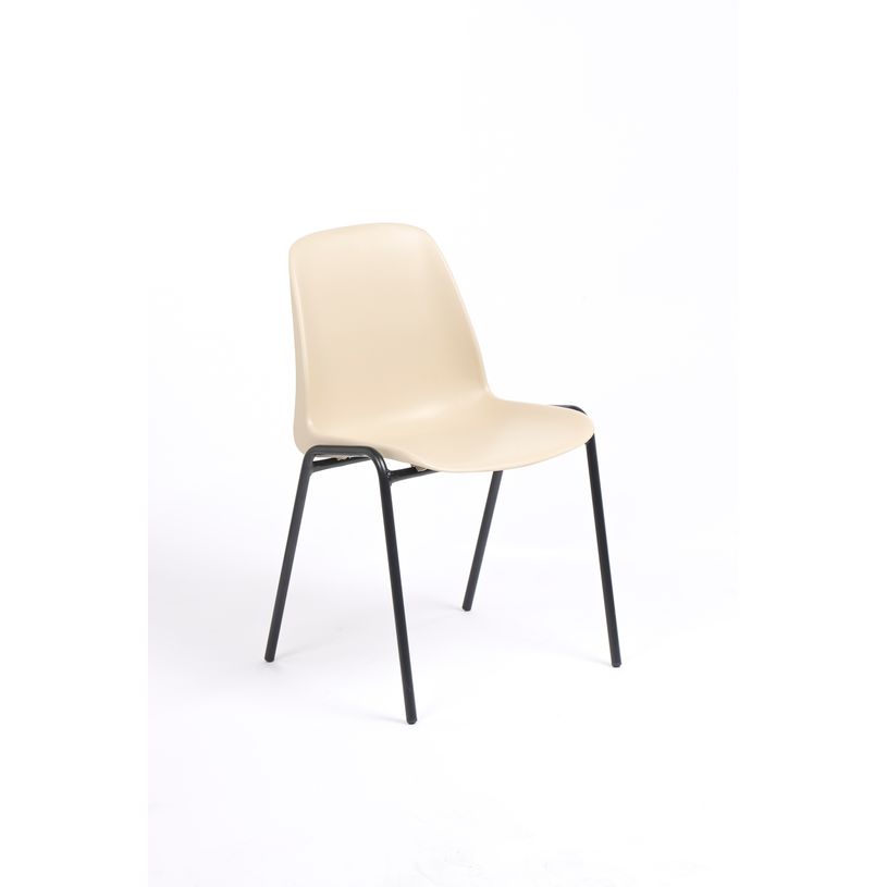 3701338800344-Chaise CHARLOTTE - pieds noirs sans accroche - coque M1 (non feu) - beige-P_79438543_1-0