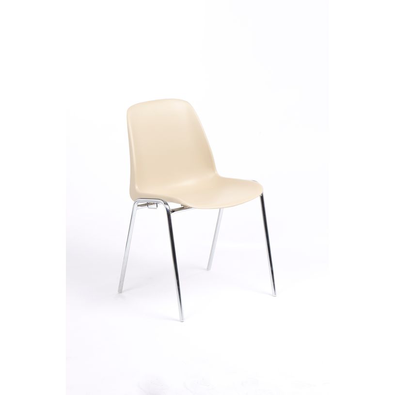 3701338804083-Chaise CHARLOTTE - pieds chromés avec accroches - beige-P_79438547_1-0