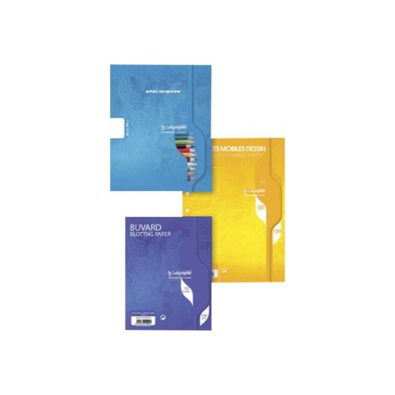 3210330071008-Calligraphe - feuilles simples dessin A4 - 100 pages - perforées - blanches unies-P_79438574_1-0