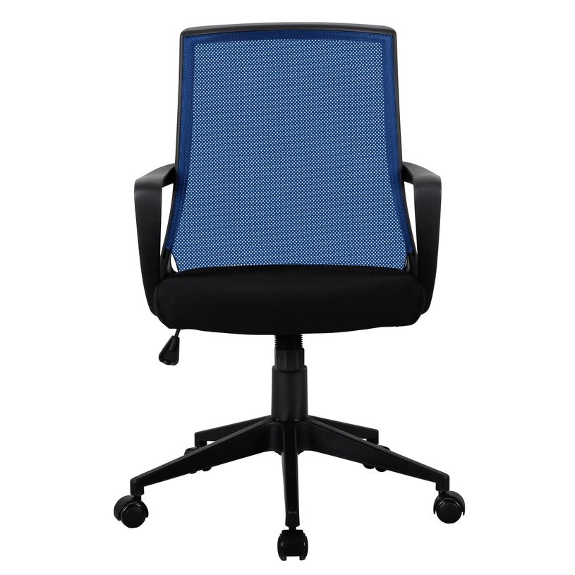 3700339883462-Fauteuil de bureau ALEX - accoudoirs fixes - Noir et bleu-P_79438590_2-1