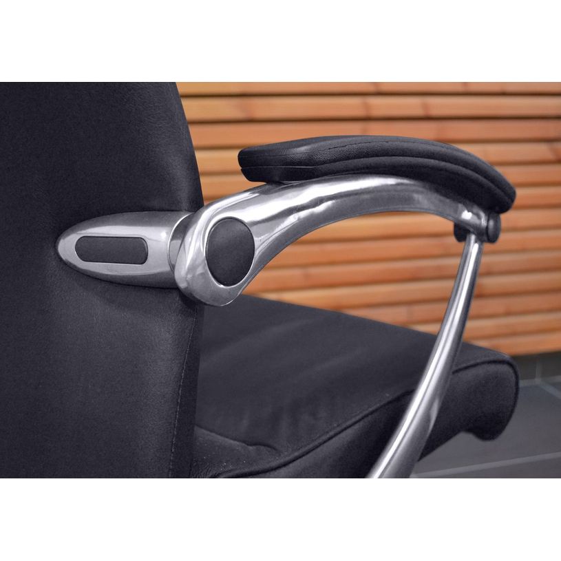 3700339883493-Fauteuil de bureau WILLIAM - accoudoirs articulés - appui-tête intégré - cuir noir-P_79438593_3-2