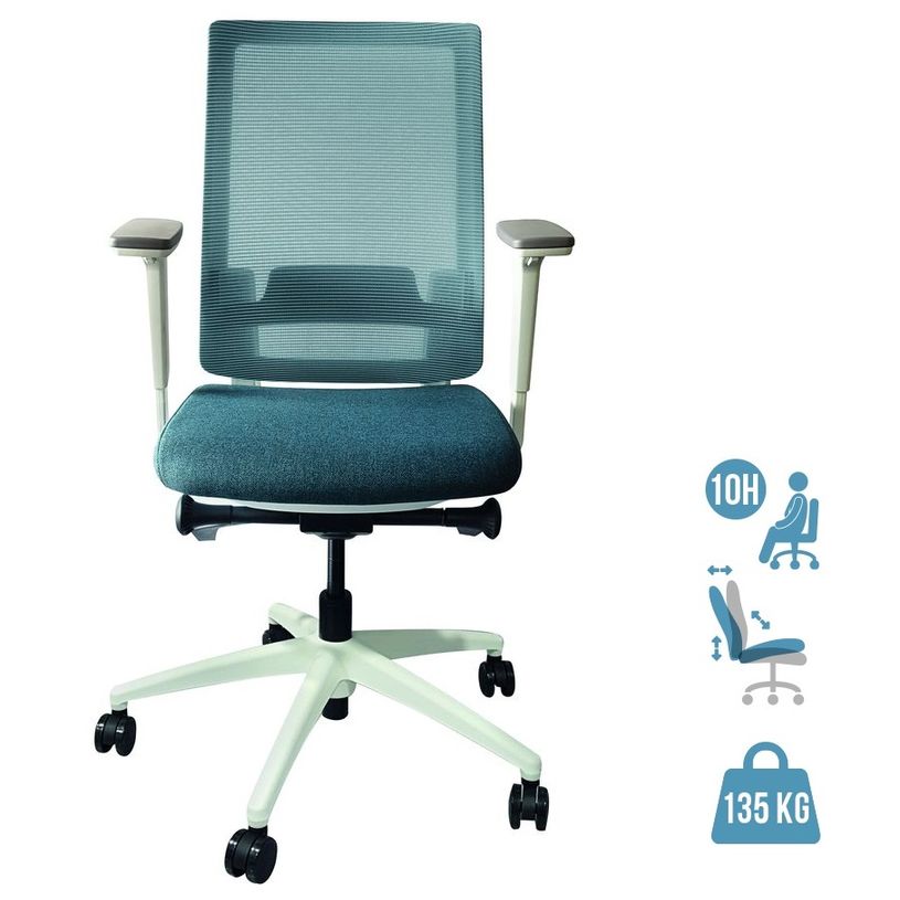 0400794385978-Fauteuil de bureau BRIAN - accoudoirs réglables - appui-tête en option - dossier en rési-P_79438597_1-0