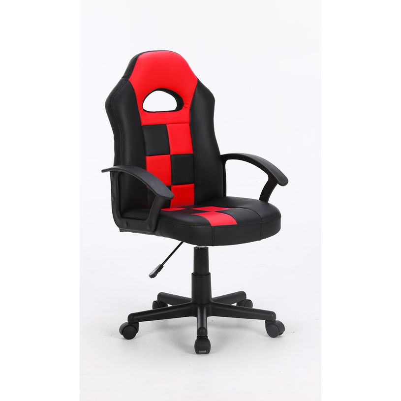 3701338800641-Fauteuil gamer FORMULE 1 - accoudoirs fixes - noir et rouge-P_79438603_2-1