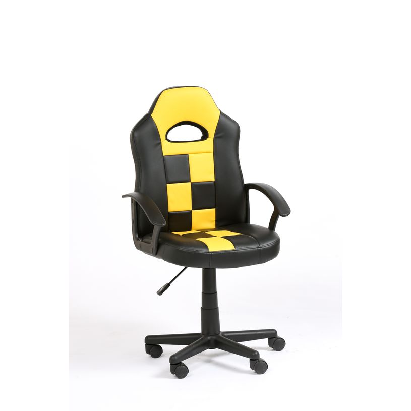 3701338800658-Fauteuil gamer FORMULE 1 - accoudoirs fixes - noir et jaune-P_79438604_2-1