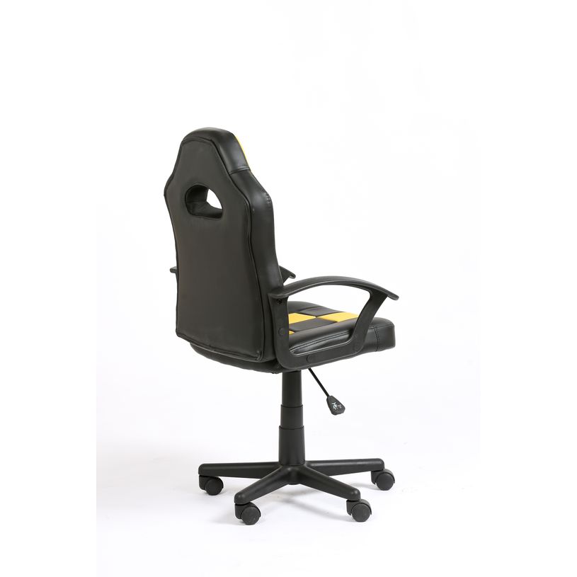 3701338800658-Fauteuil gamer FORMULE 1 - accoudoirs fixes - noir et jaune-P_79438604_5-4