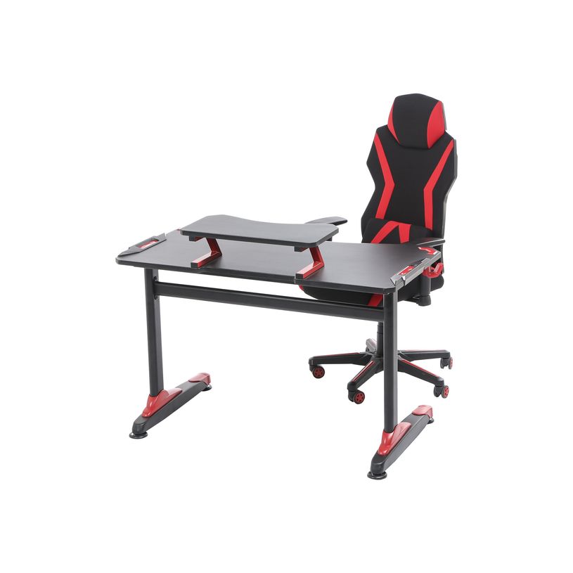 3701338800689-Bureau Gamer PEXER - noir et rouge-P_79438607_1-0