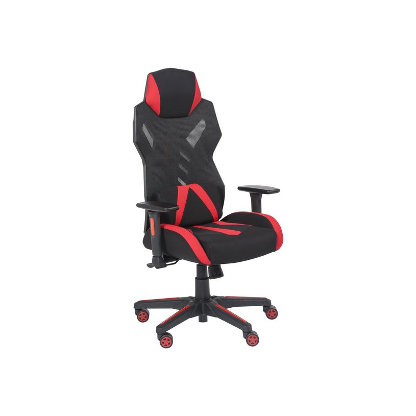 3701338800702-Fauteuil gamer POPER-M - accoudoirs réglables - noir et rouge-P_79438609_2-1