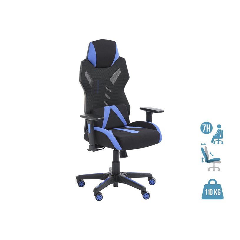 3701338800719-Fauteuil gamer POPER-M - accoudoirs réglables - noir et bleu-P_79438610_1-0