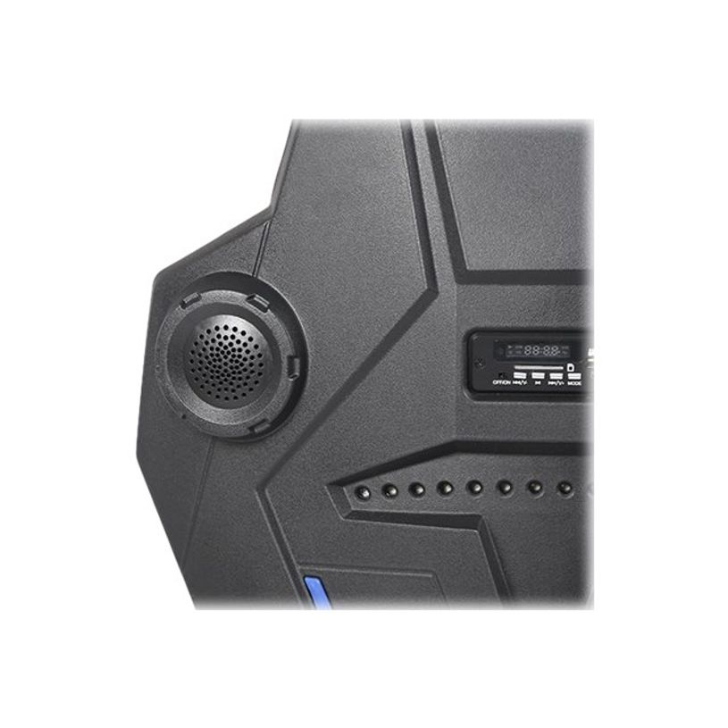 3701338800757-Fauteuil gamer ONLINE - accoudoirs réglables - enceintes intégrées - noir et bleu-P_79438614_16-15