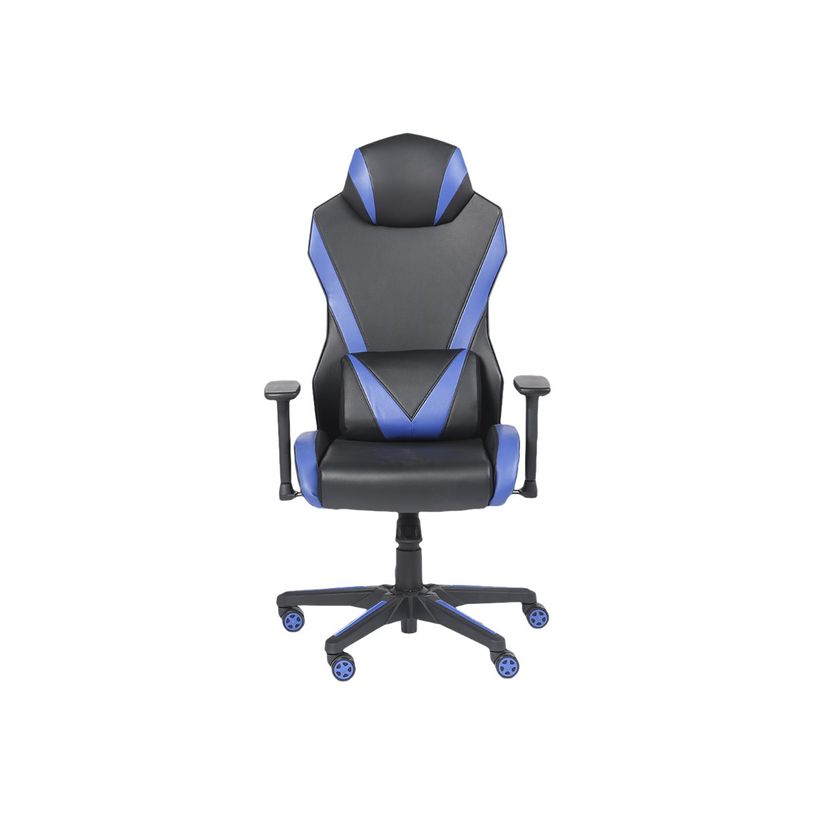 3701338800757-Fauteuil gamer ONLINE - accoudoirs réglables - enceintes intégrées - noir et bleu-P_79438614_3-2