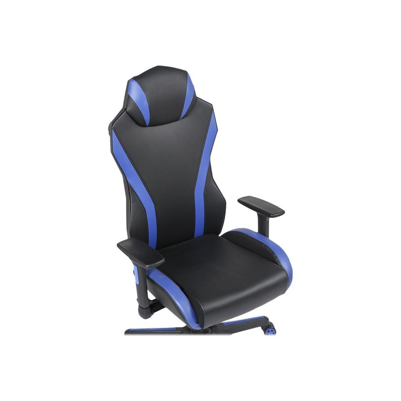 3701338800757-Fauteuil gamer ONLINE - accoudoirs réglables - enceintes intégrées - noir et bleu-P_79438614_8-7