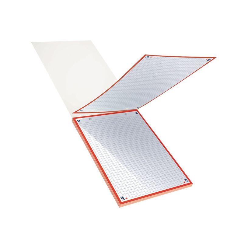 3020120120676-Oxford - Pack de 30 Fiches Bristol Scribzee - A5 - petits carreaux - perforées - rouge-P_79438650_3-7