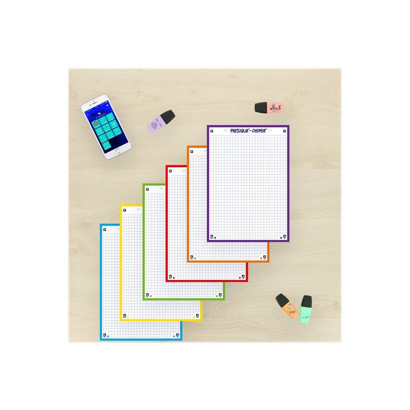 3020120120799-Oxford - Pack de 30 Fiches Bristol - A5 - petits carreaux - perforées - vert-P_79438653_1-4