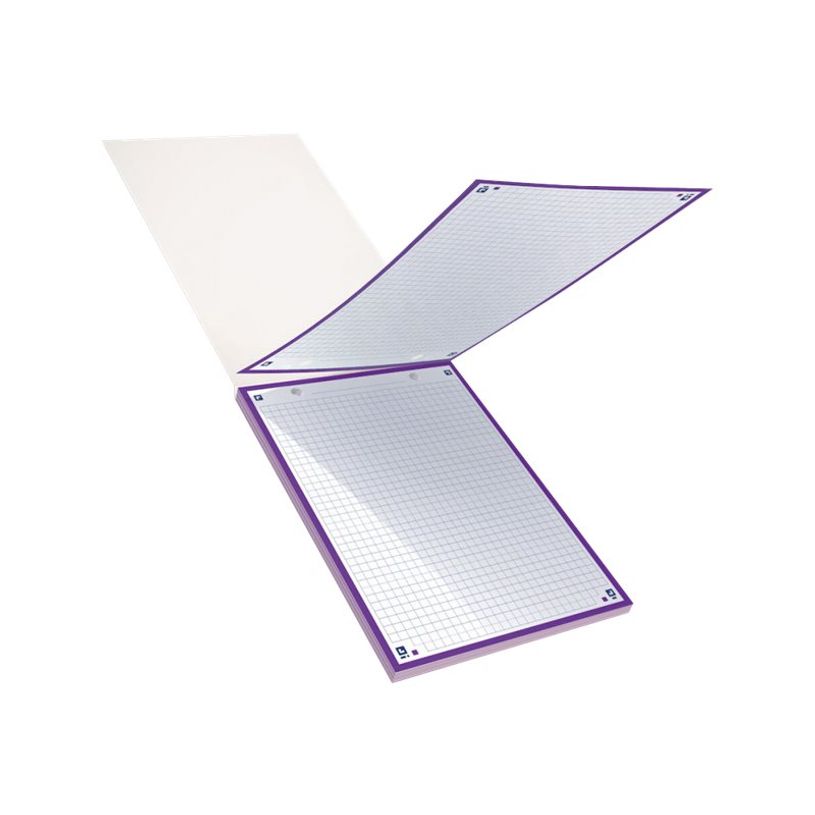 3020120120874-Oxford - Pack de 30 Fiches Bristol Scribzee - A5 - petits carreaux - perforées - violet-P_79438655_7-1