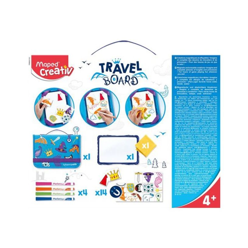 3154149693115-Maped Creativ Travel Board - Kit ardoise voyage princesse et chevalier - jeux magnétiques -P_79438702_3-4