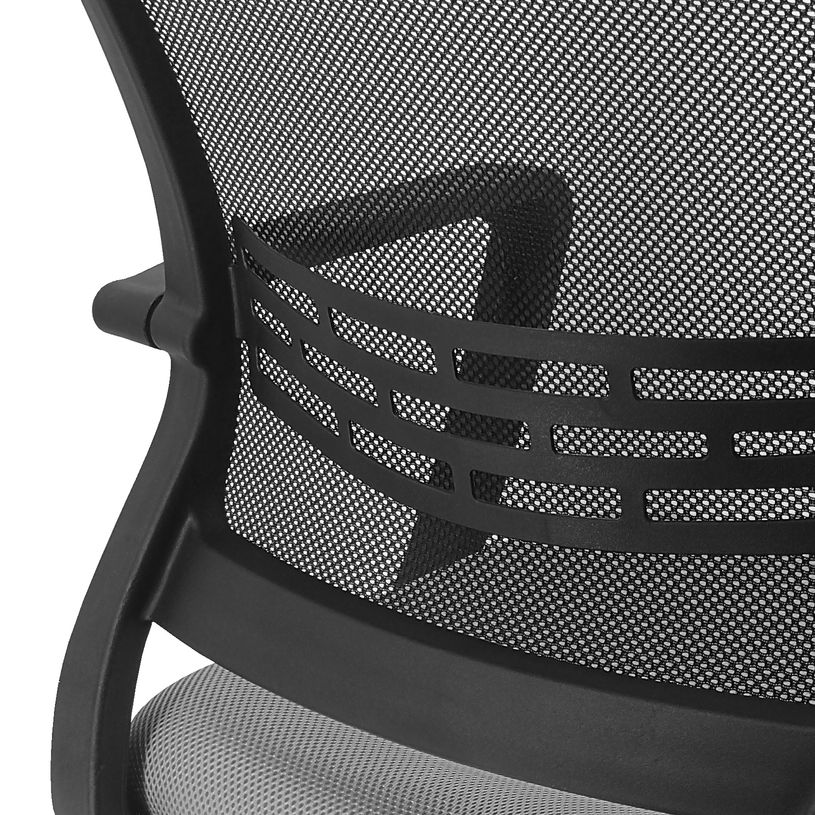 3397702203172-Fauteuil de bureau ICEBERG - accoudoirs fixes - patins et roulettes fournis - noir et gris-P_79438714_5-4