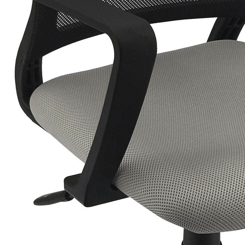 3397702203172-Fauteuil de bureau ICEBERG - accoudoirs fixes - patins et roulettes fournis - noir et gris-P_79438714_7-6