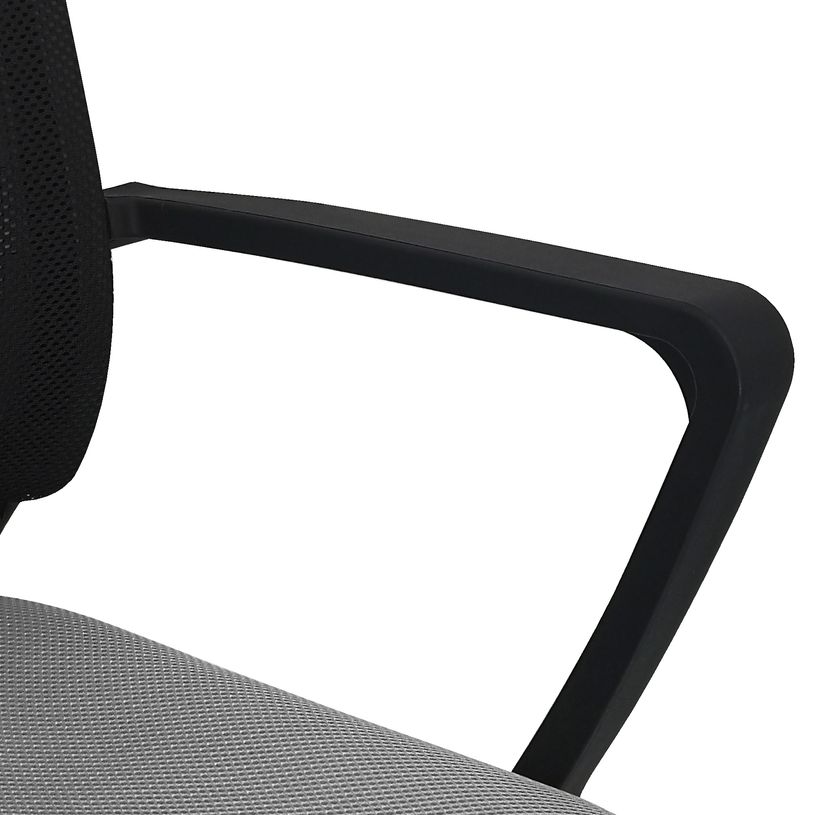 3397702203172-Fauteuil de bureau ICEBERG - accoudoirs fixes - patins et roulettes fournis - noir et gris-P_79438714_8-7