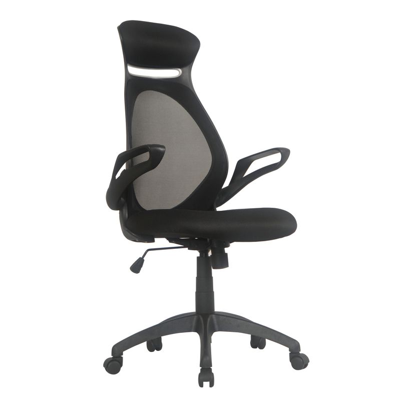 3397703298948-Fauteuil de bureau THEMIS - accoudoirs rabattables - appui-tête intégré - noir-P_79438715_2-1
