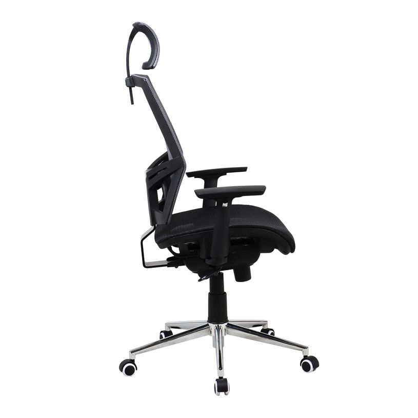 3397703517698-Fauteuil de bureau MANILLE - accoudoirs réglables - appui-tête réglable - noir-P_79438716_4-3