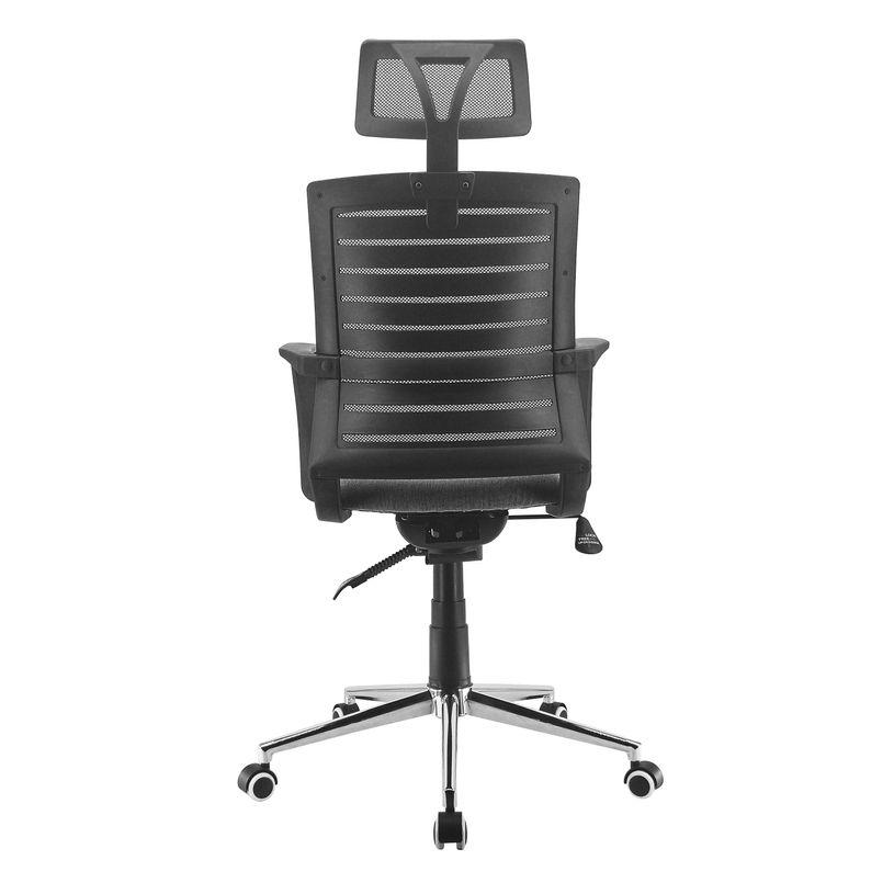 3397704690161-Fauteuil de bureau MOLITOR - accoudoirs fixes - appui-tête réglable - noir et gris-P_79438717_4-3